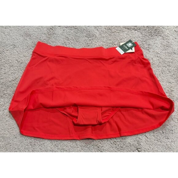 L.L.Bean New Swim Skirt Size 12 Coral Orange Sunblocking 13" Swim Bottom UPF 50 - Picture 4 of 9